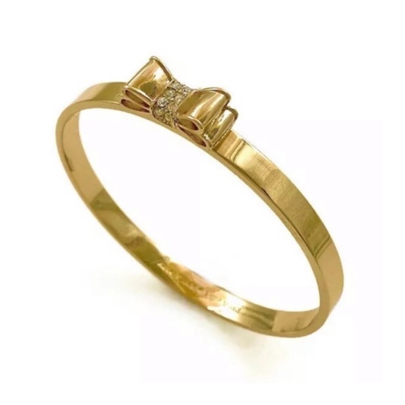 KATE SPADE • Moon River Crystal Gold Bangle Bracelet - Picture 5 of 8